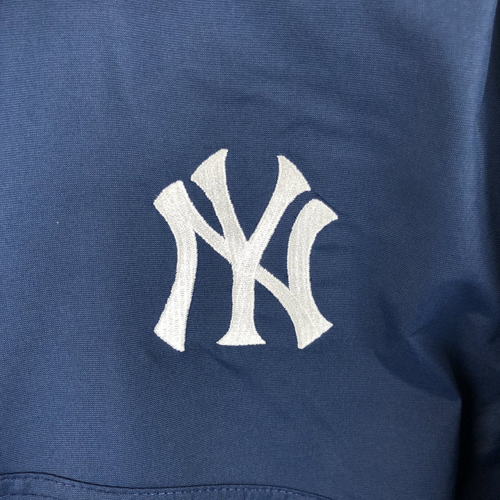2000'S Nike Team MLB New York Yankees Half-Zip Hooded Warm-Up Pullover, Men's XL polyester navy blue type Vintage Second Hand