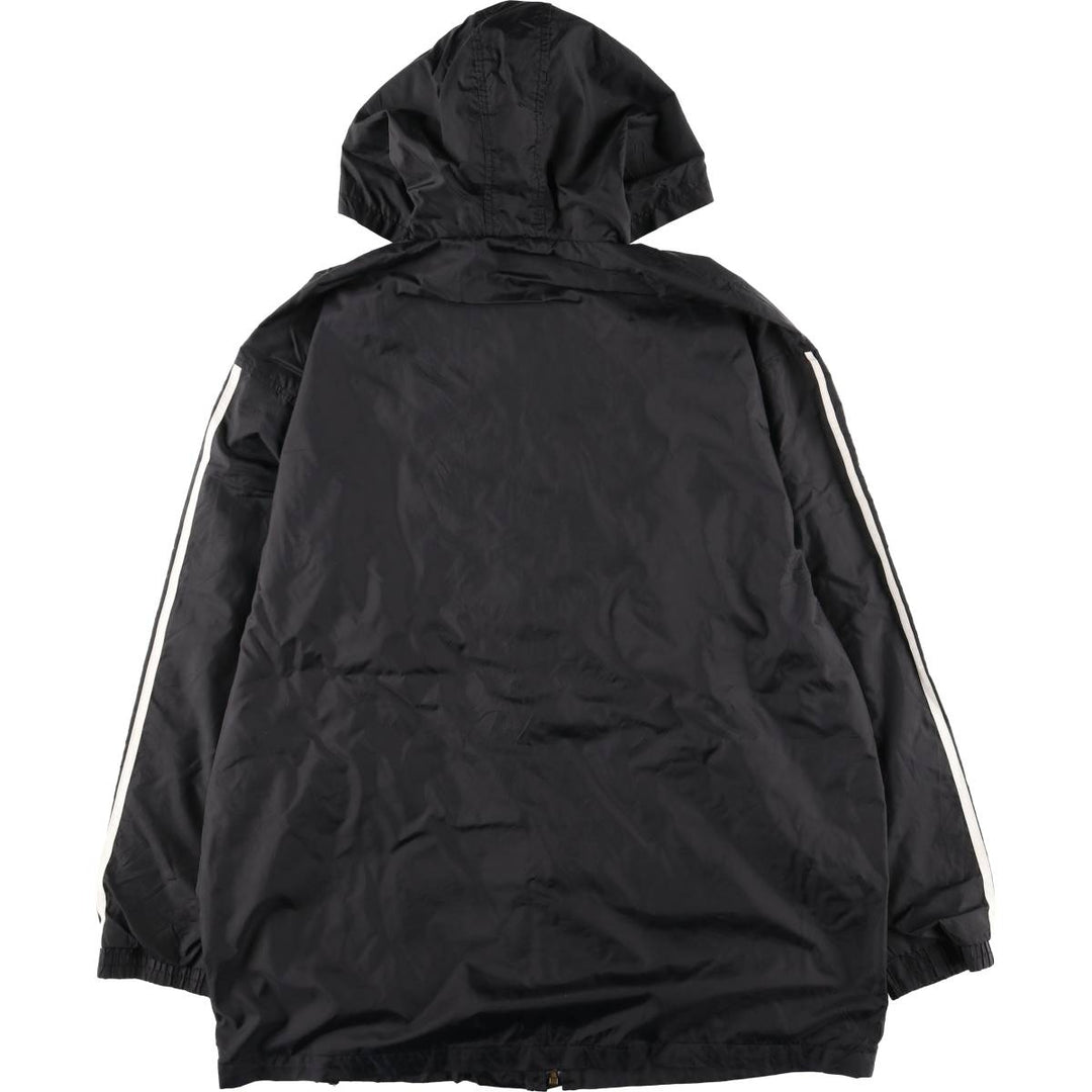 90s-00'S Adidas nylon hoodie, men's size L Nylon black type Vintage Second Hand