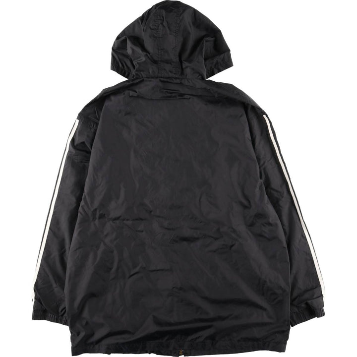 90s-00'S Adidas nylon hoodie, men's size L Nylon black type Vintage Second Hand