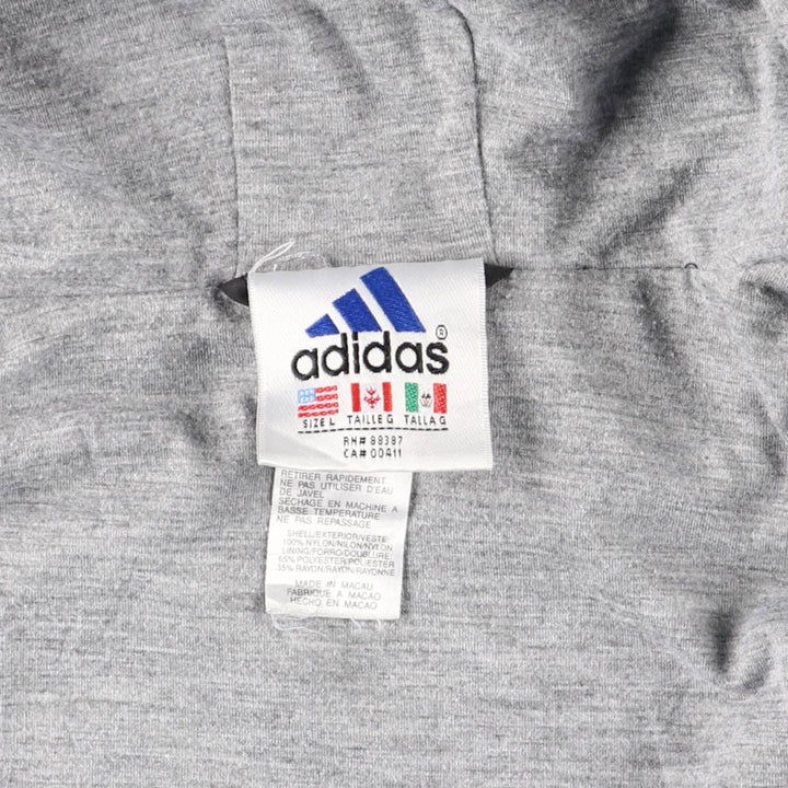 90s-00'S Adidas nylon hoodie, men's size L Nylon black type Vintage Second Hand
