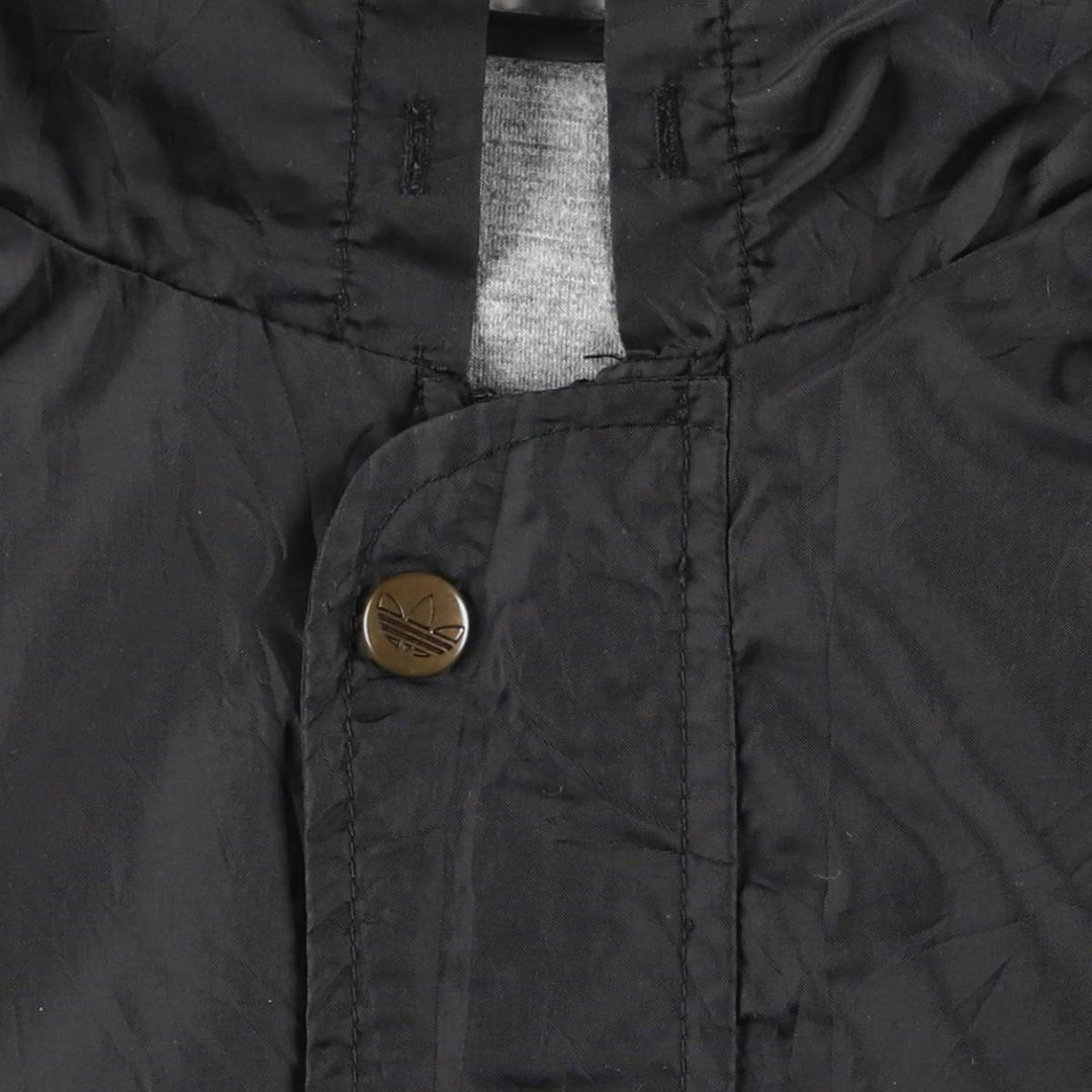 90s-00'S Adidas nylon hoodie, men's size L Nylon black type Vintage Second Hand