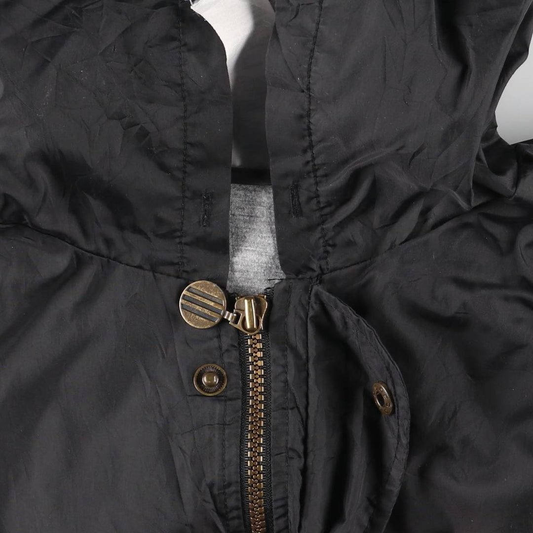 90s-00'S Adidas nylon hoodie, men's size L Nylon black type Vintage Second Hand
