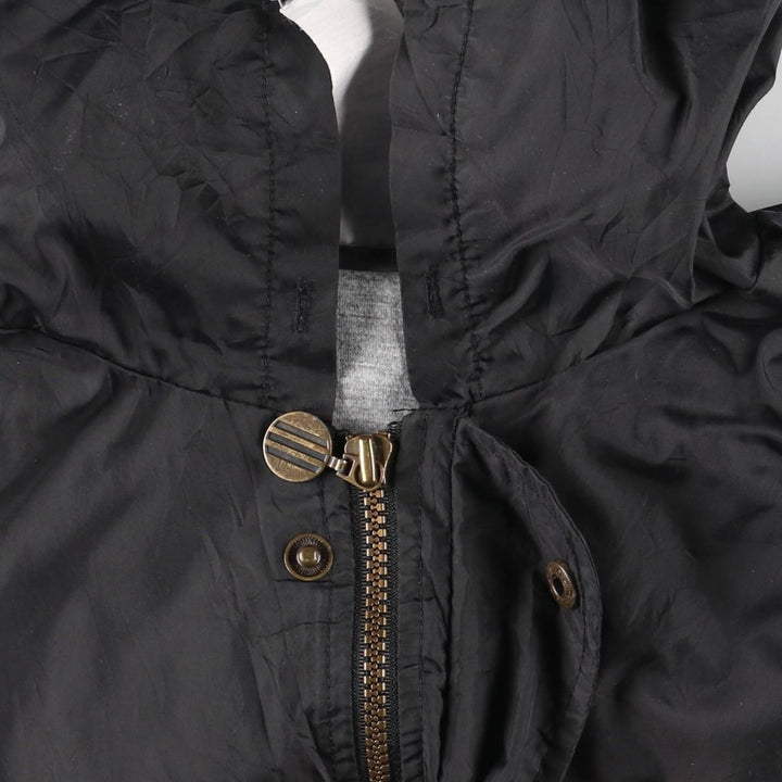 90s-00'S Adidas nylon hoodie, men's size L Nylon black type Vintage Second Hand