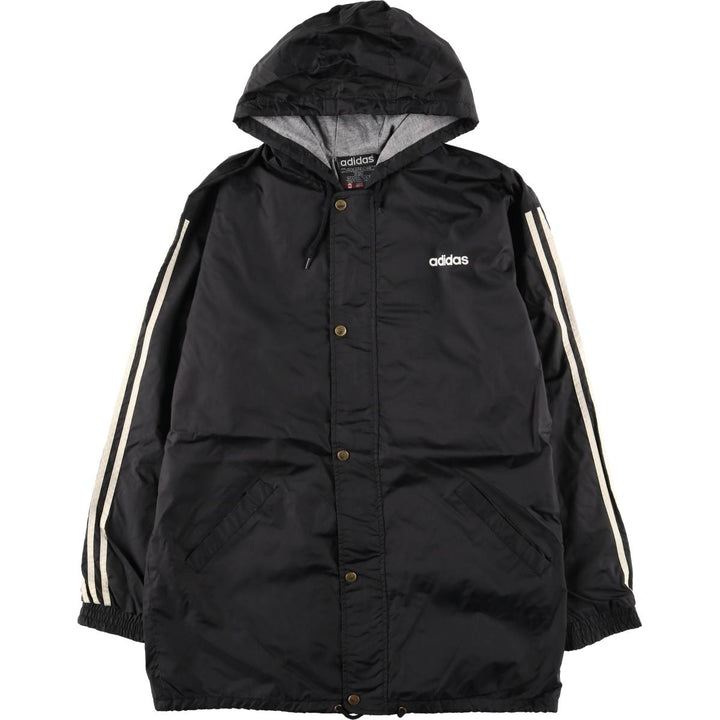 Vintage 80s-90'S Adidas nylon hoodie, size S, men's Nylon black type Vintage Second Hand