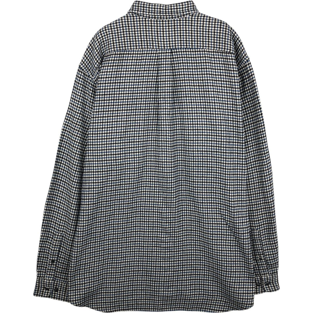 Eddie Bauer Men's Long Sleeve Flannel Check Shirt, Size XL cotton blue type Vintage Second Hand
