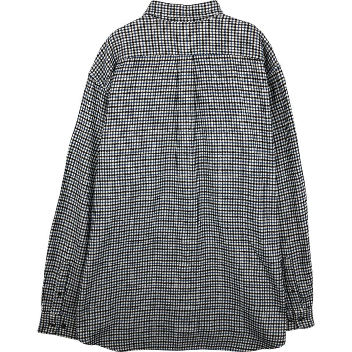 Eddie Bauer Men's Long Sleeve Flannel Check Shirt, Size XL cotton blue type Vintage Second Hand