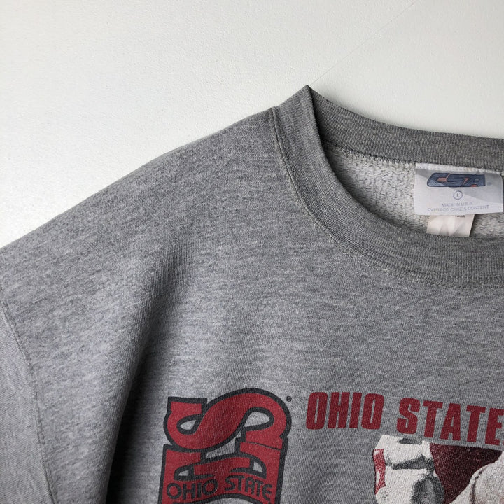 Vintage Ohio State CSA College Sweatshirt, Size L, Made in USA, Ohio State University. cotton gray type Vintage Second Hand