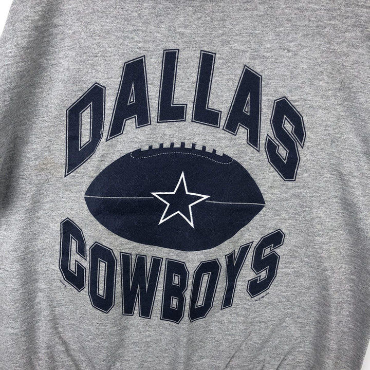 Vintage 90'S CSA Dallas Cowboys Print Sweatshirt, Made in USA, Men's Size XL cotton gray type Vintage Second Hand