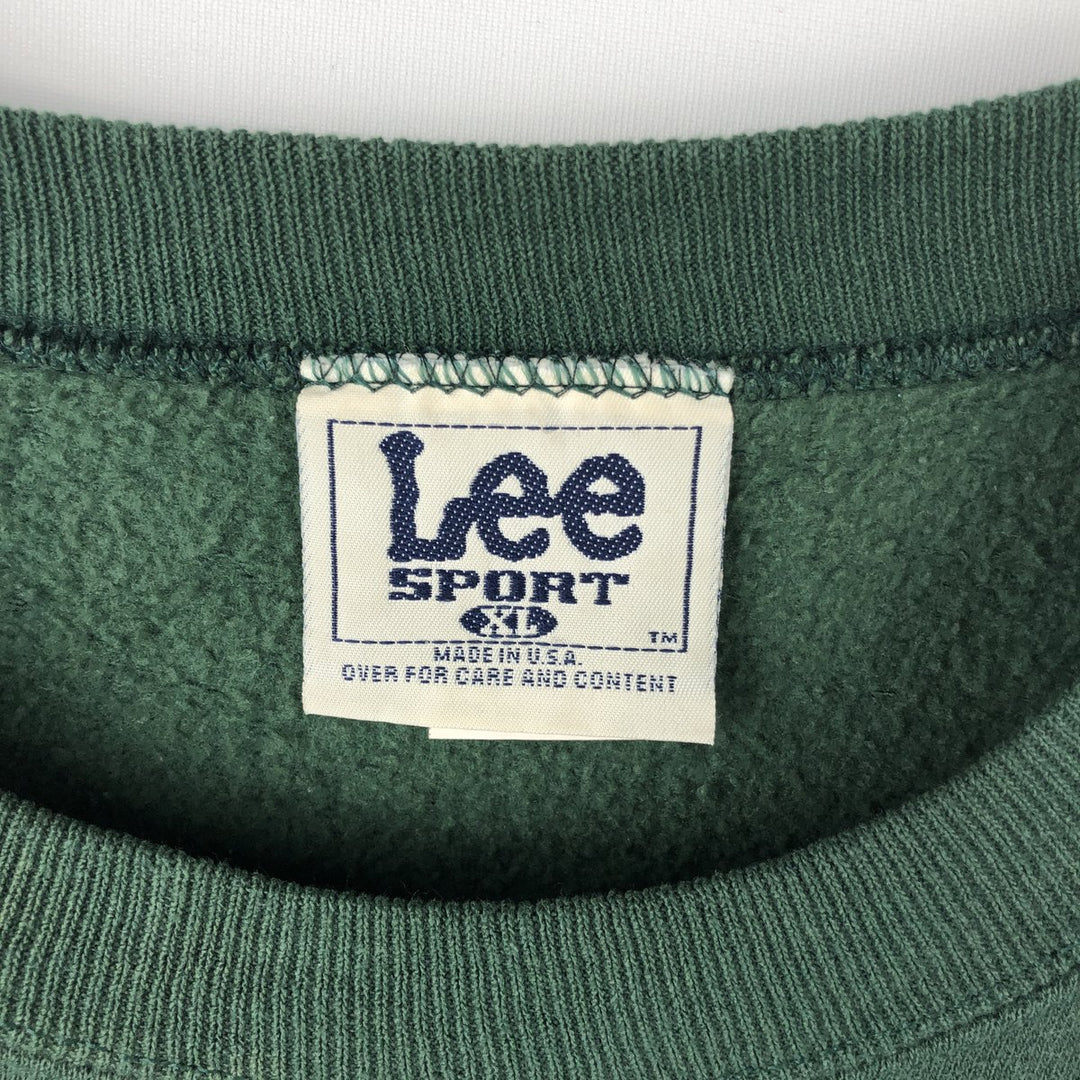 Vintage 90'S Lee SPORT NFL Green Bay Packers Print Sweatshirt, Made in USA, Men's Size XL cotton Green type dark green Vintage Second Hand