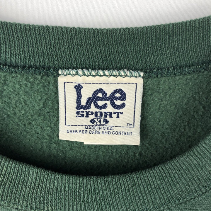 Vintage 90'S Lee SPORT NFL Green Bay Packers Print Sweatshirt, Made in USA, Men's Size XL cotton Green type dark green Vintage Second Hand