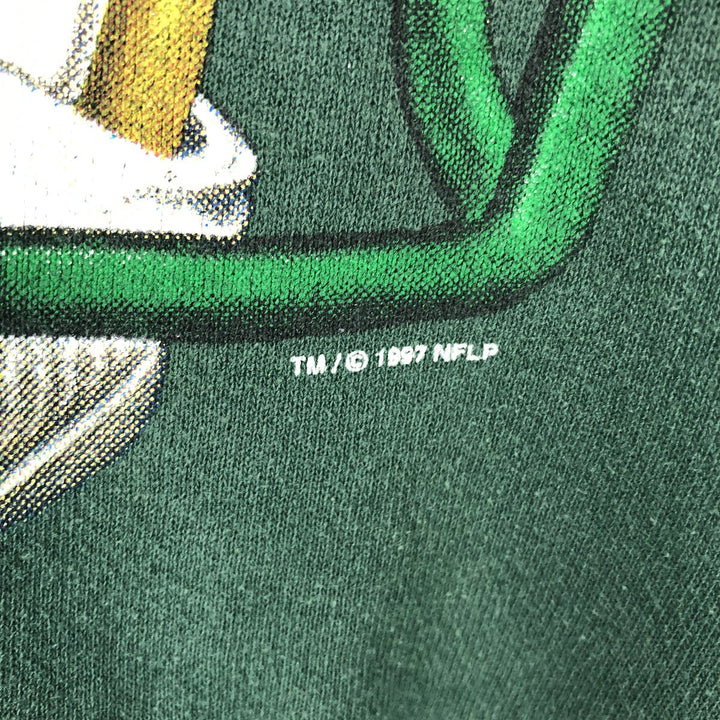Vintage 90'S Lee SPORT NFL Green Bay Packers Print Sweatshirt, Made in USA, Men's Size XL cotton Green type dark green Vintage Second Hand