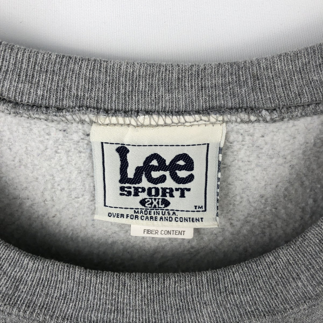 90'S Lee SPORT NFL Washington Redskins Print Sweatshirt, Made in USA, Men's XXL cotton gray type Vintage Second Hand