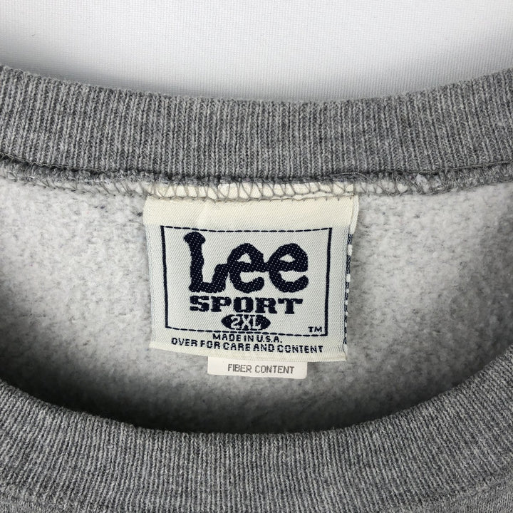 90'S Lee SPORT NFL Washington Redskins Print Sweatshirt, Made in USA, Men's XXL cotton gray type Vintage Second Hand