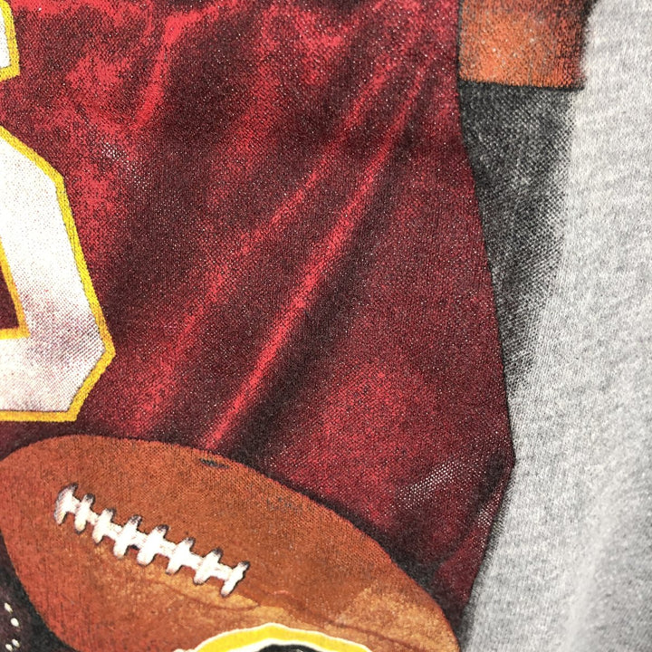 90'S Lee SPORT NFL Washington Redskins Print Sweatshirt, Made in USA, Men's XXL cotton gray type Vintage Second Hand