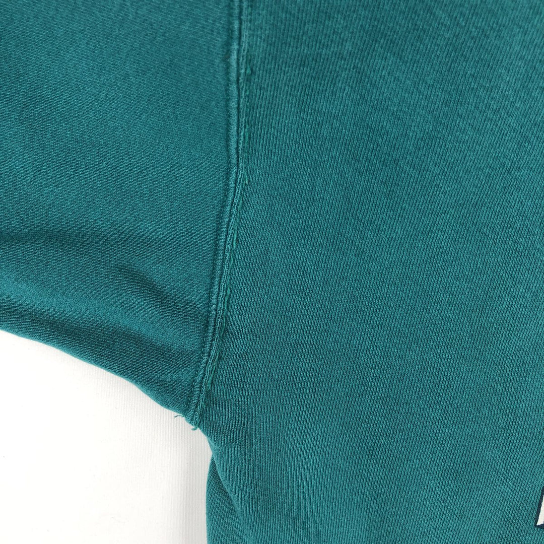 90'S ATHLETIC LOGO NFL Miami Dolphins Print Sweatshirt, Made in USA, Men's Size XL cotton Emerald green Vintage Second Hand