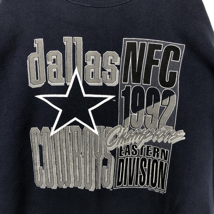 Vintage '90'S Logo Seven NFL Dallas Cowboys Print Sweatshirt, Men's XXL unclear navy blue type Vintage Second Hand