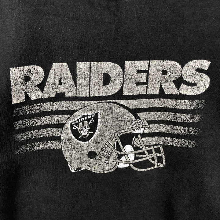 NFL LAS VEGAS RAIDERS Print Sweatshirt, Men's XXL cotton black type Vintage Second Hand