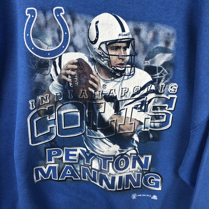2000'S NFL Indianapolis Colts Print Sweatshirt, Men's XXL unclear blue type Vintage Second Hand