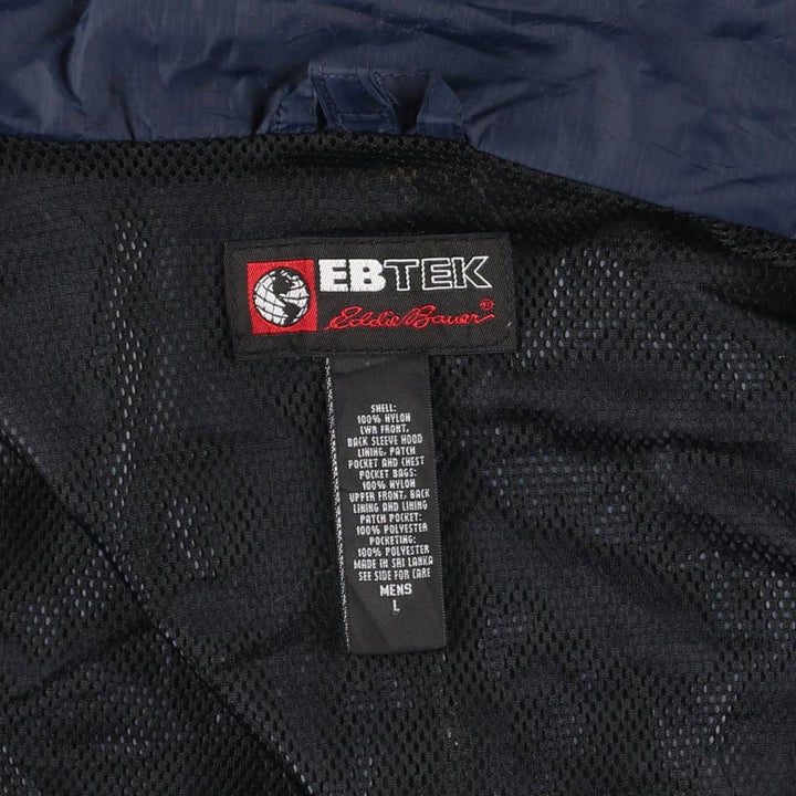90s-00'S Eddie Bauer EBTEK Ripstop Mountain Jacket, Men's Size L Nylon navy blue type Vintage Second Hand