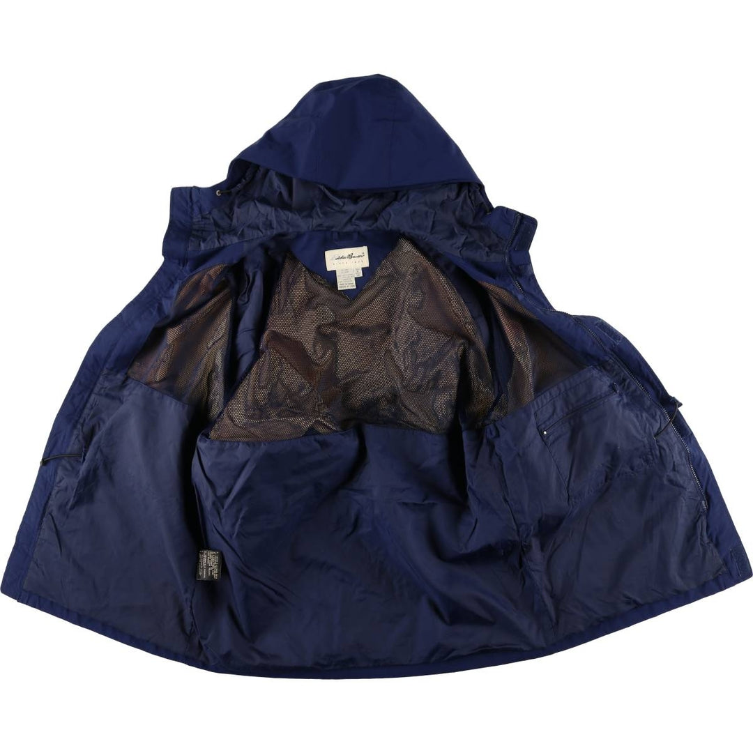 2000'S Eddie Bauer GORE-TEX Mountain Parka Shell Jacket, Men's XL polyester Navy blue Vintage Second Hand