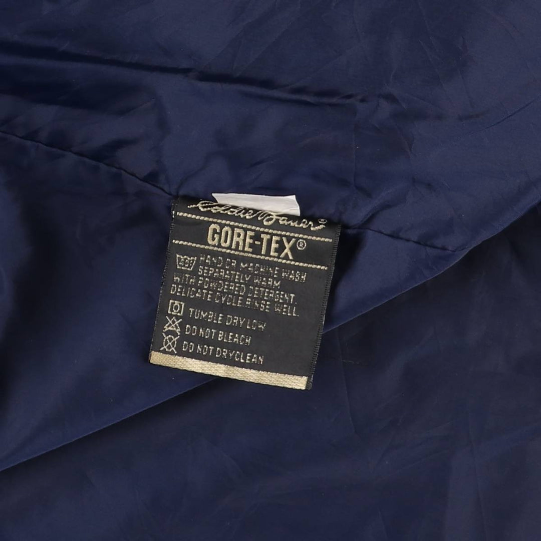2000'S Eddie Bauer GORE-TEX Mountain Parka Shell Jacket, Men's XL polyester Navy blue Vintage Second Hand