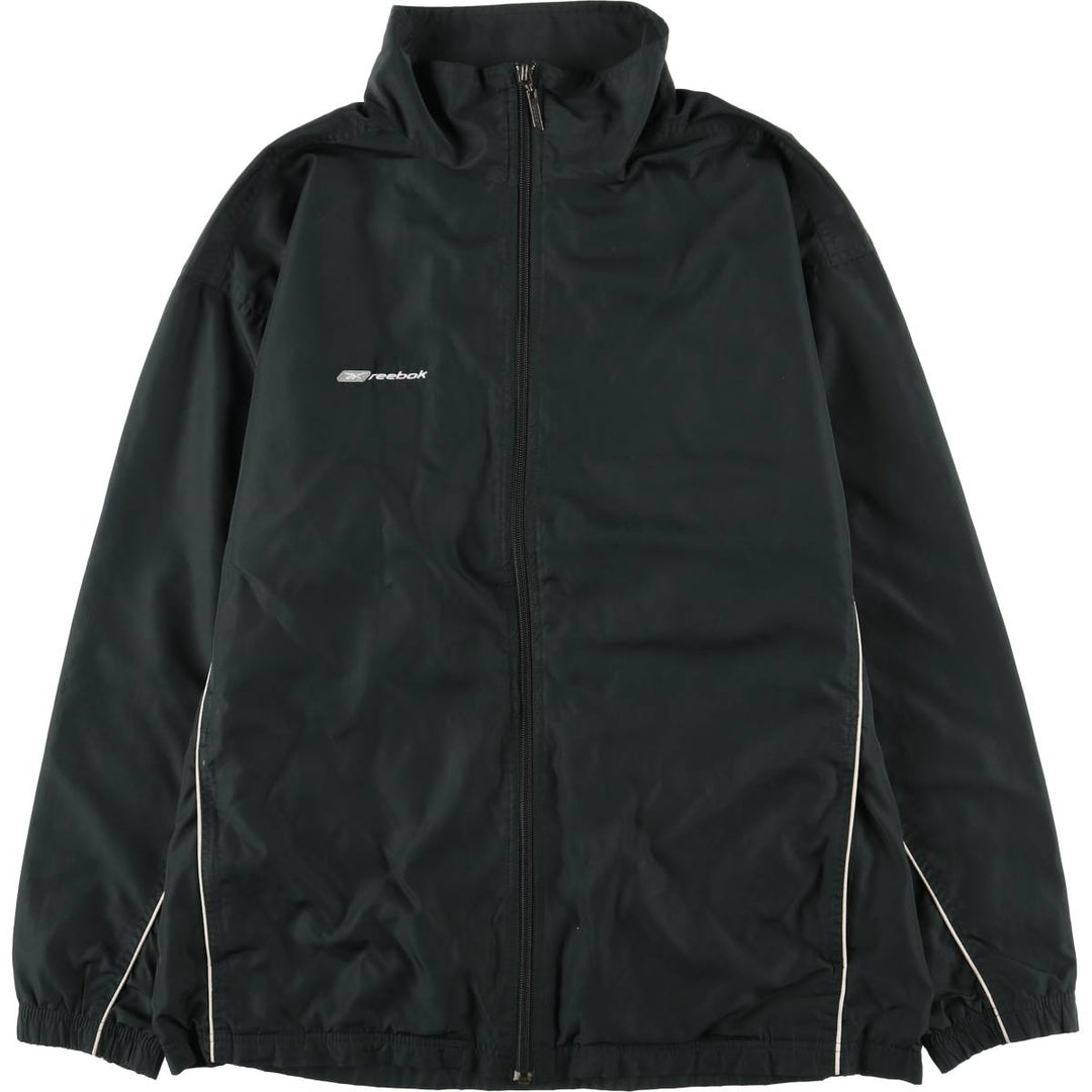 00s~ Reebok Windbreaker Men's L size polyester black type Vintage Second Hand