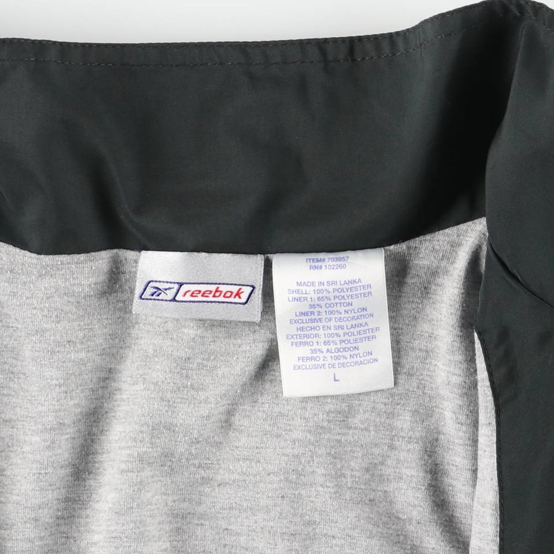 00s~ Reebok Windbreaker Men's L size polyester black type Vintage Second Hand