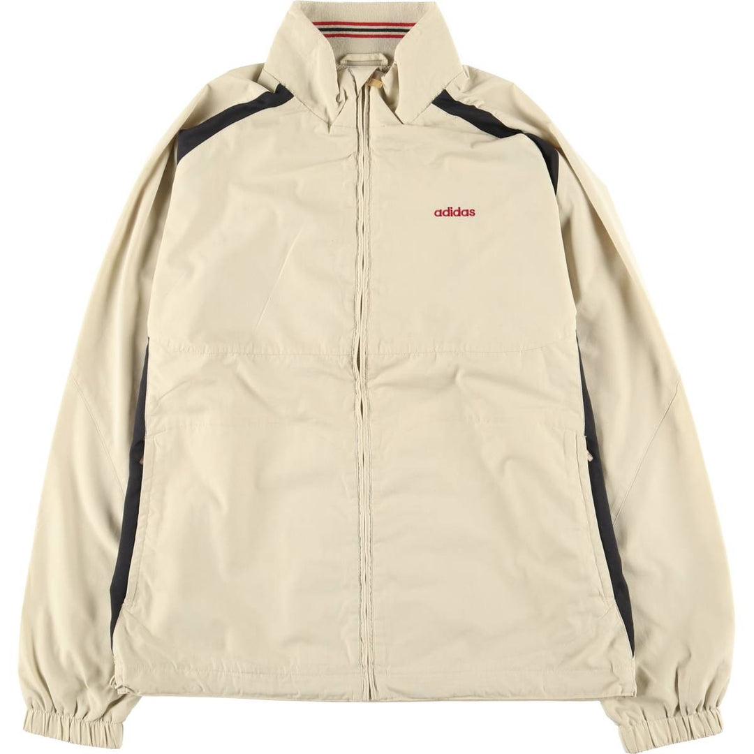 00'S adidas windbreaker, men's size L polyester Khaki type sage green Vintage Second Hand