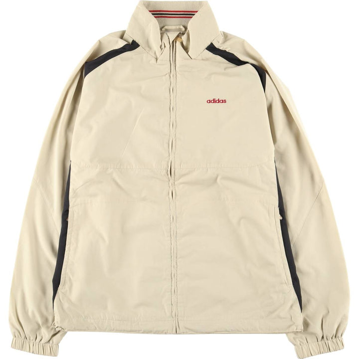 00'S adidas windbreaker, men's size L polyester Khaki type sage green Vintage Second Hand