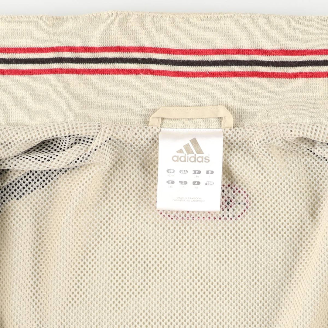 00'S adidas windbreaker, men's size L polyester Khaki type sage green Vintage Second Hand