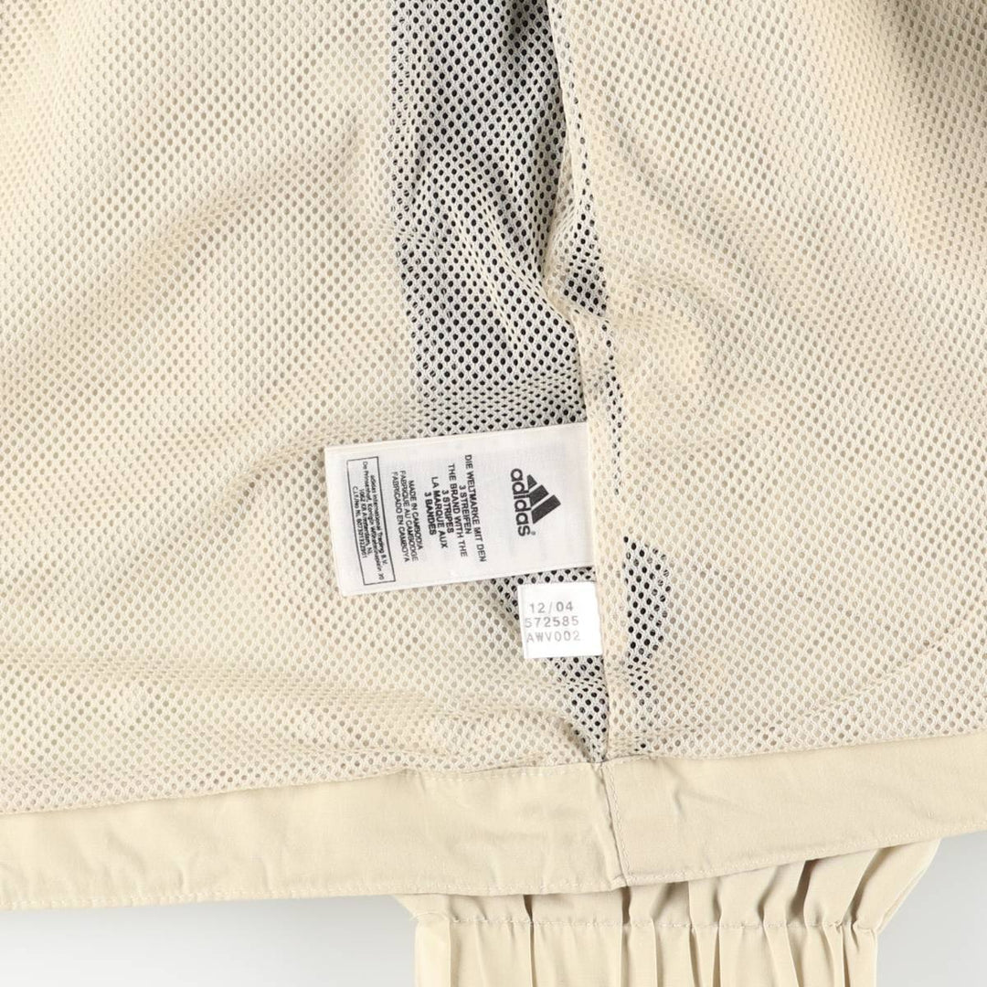 00'S adidas windbreaker, men's size L polyester Khaki type sage green Vintage Second Hand