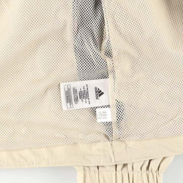 00'S adidas windbreaker, men's size L polyester Khaki type sage green Vintage Second Hand