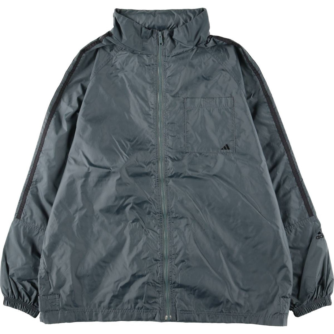 90s-00'S Adidas Back Logo Nylon Jacket, Men's Size L polyamide gray type Vintage Second Hand