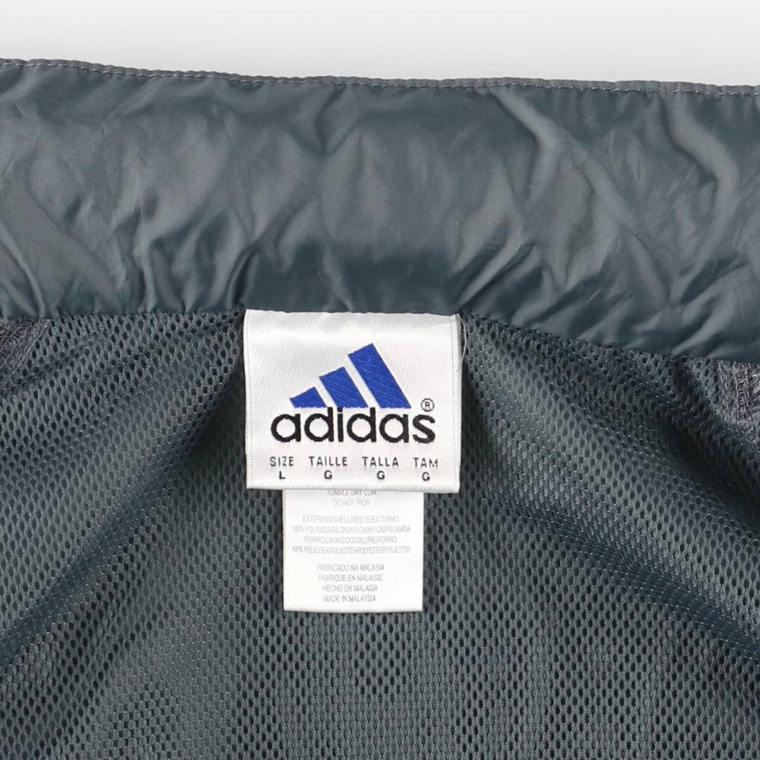 90s-00'S Adidas Back Logo Nylon Jacket, Men's Size L polyamide gray type Vintage Second Hand