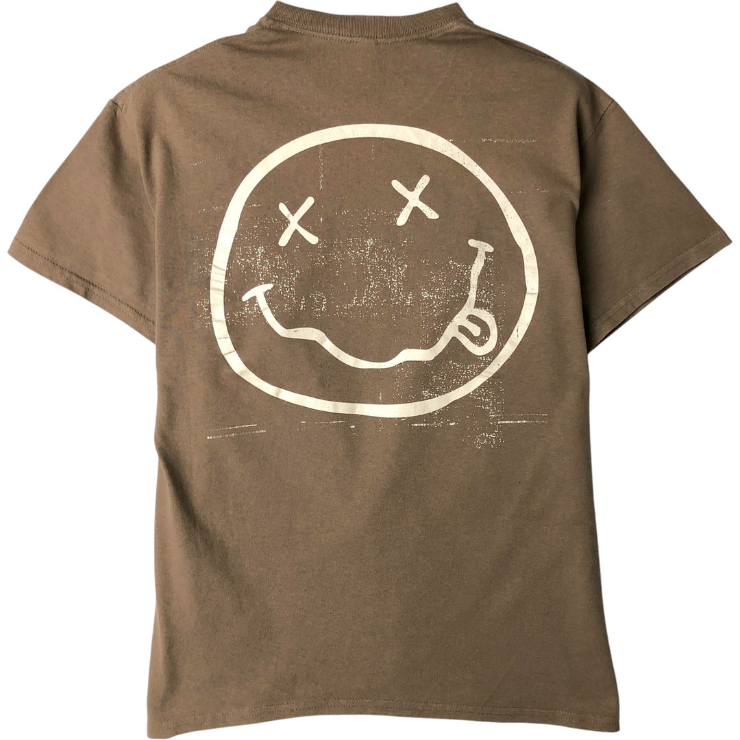 NIRVANA Nirvana Band T-shirt, Band T, Men's M size cotton brown type Vintage Second Hand