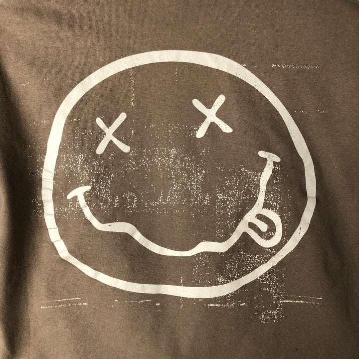 NIRVANA Nirvana Band T-shirt, Band T, Men's M size cotton brown type Vintage Second Hand