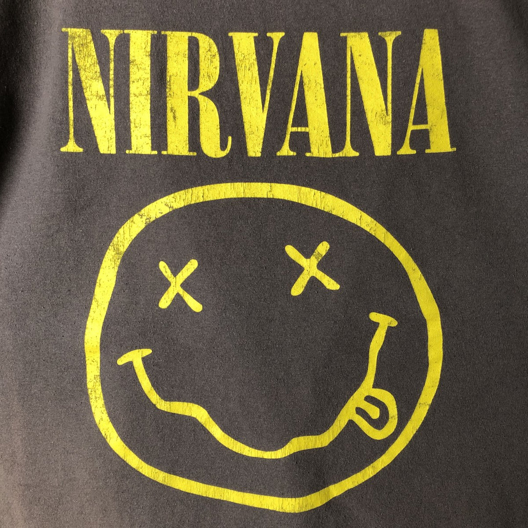 NIRVANA Nirvana Band T-shirt, Band T, Men's L size unclear Charcoal Vintage Second Hand