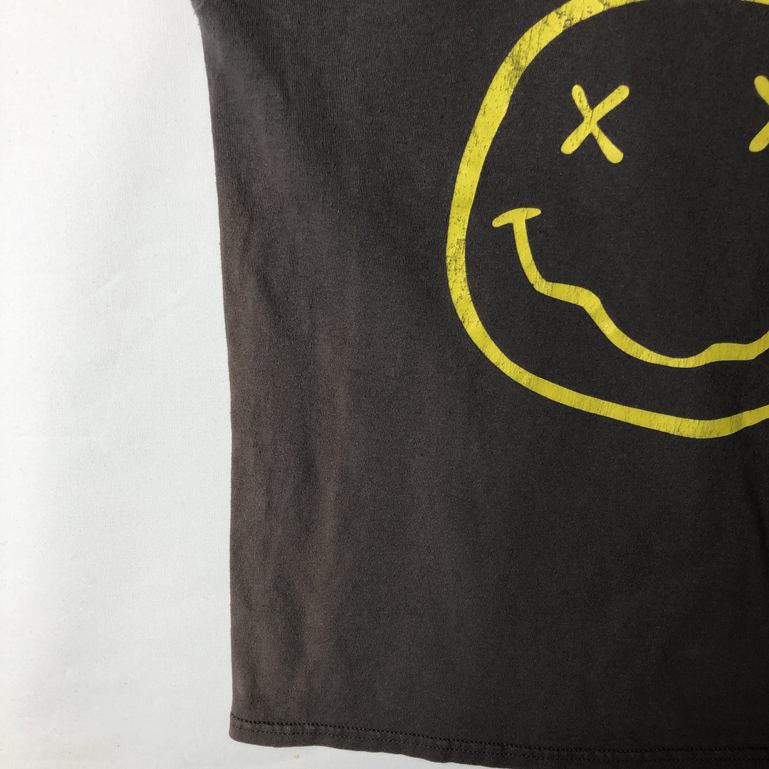 NIRVANA Nirvana Band T-shirt, Band T, Men's L size unclear Charcoal Vintage Second Hand
