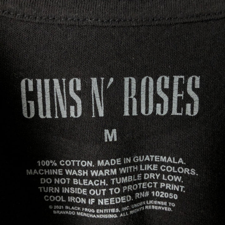 GUNS N' ROSES Guns N' Roses Band T-shirt Band Tee Men's M size cotton black type Vintage Second Hand