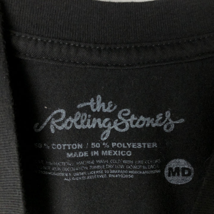 THE ROLLING STONES Band T-shirt, Men's M size cotton black type Vintage Second Hand
