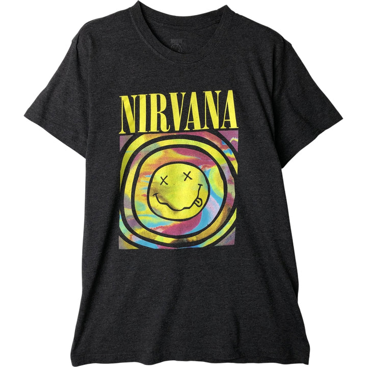 NIRVANA Nirvana Band T-shirt, Band T, Men's XL size unclear black type Vintage Second Hand