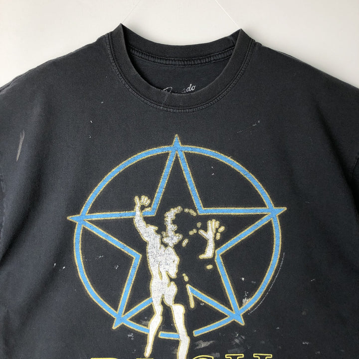 RUSH Rush Paint Band T-Shirt, Men's Size L unclear black type Vintage Second Hand