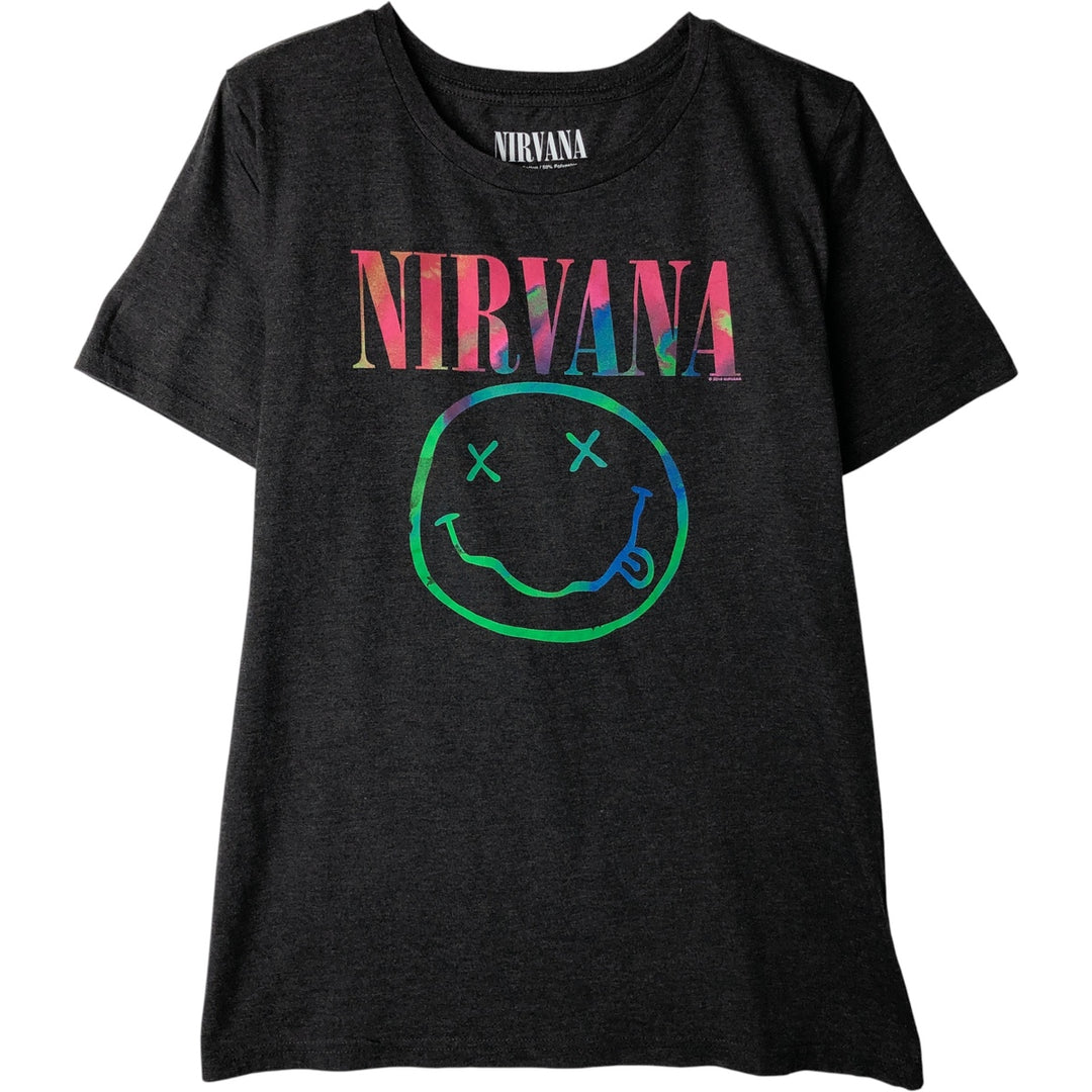 NIRVANA Nirvana Band T-shirt, Band T, Men's XL size cotton black type Vintage Second Hand