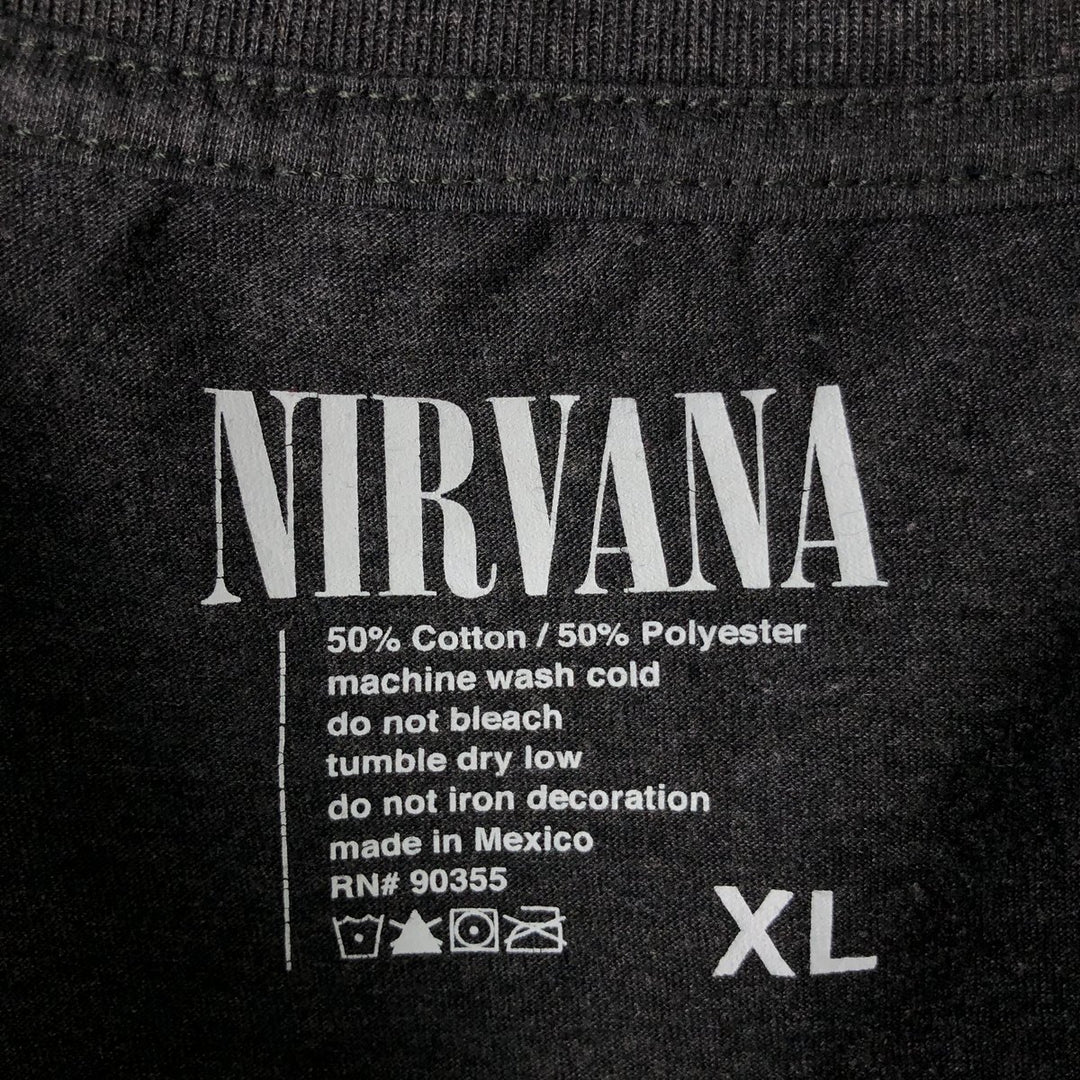 NIRVANA Nirvana Band T-shirt, Band T, Men's XL size cotton black type Vintage Second Hand