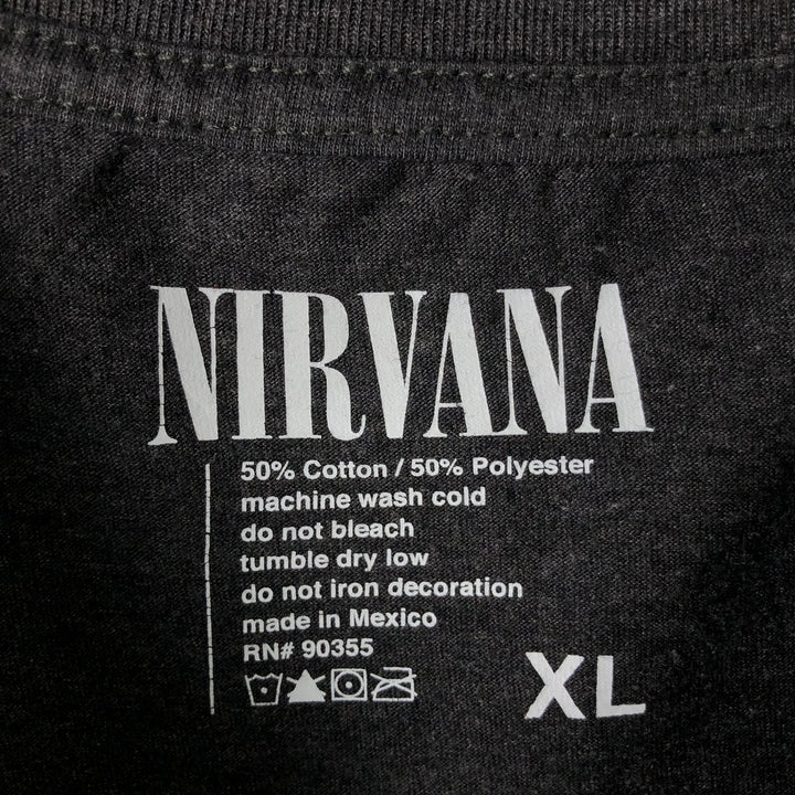 NIRVANA Nirvana Band T-shirt, Band T, Men's XL size cotton black type Vintage Second Hand