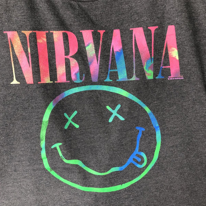 NIRVANA Nirvana Band T-shirt, Band T, Men's XL size cotton black type Vintage Second Hand