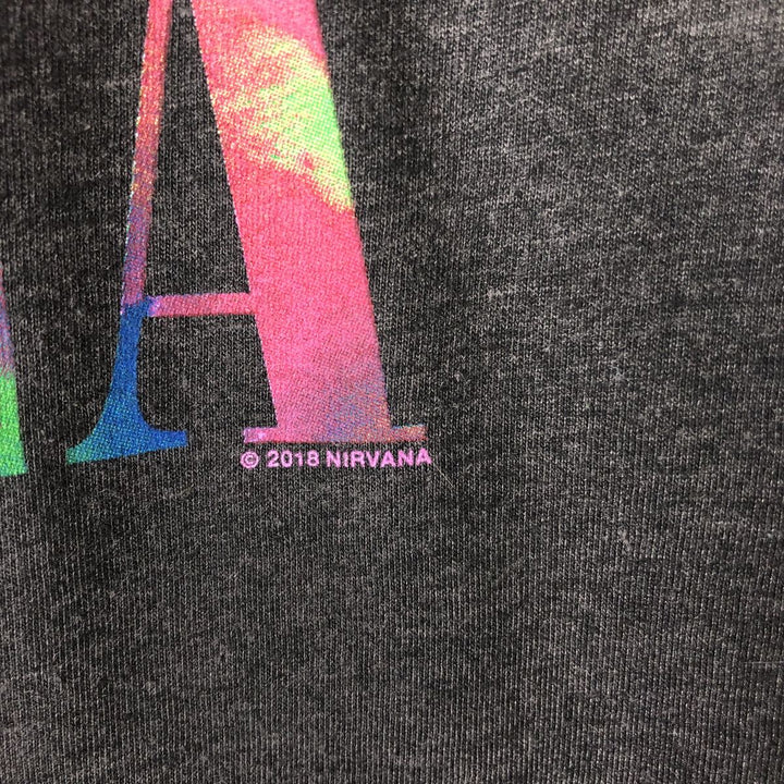 NIRVANA Nirvana Band T-shirt, Band T, Men's XL size cotton black type Vintage Second Hand