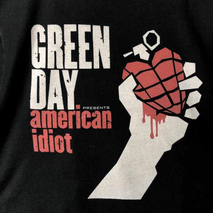TULTEX Green Day Band T-Shirt, Men's XL cotton black type Vintage Second Hand