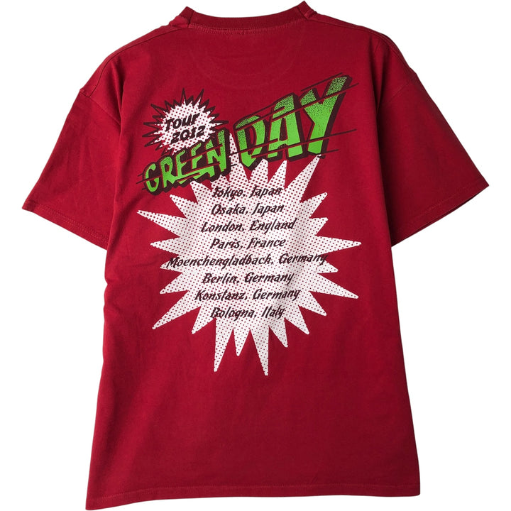 Fruit of the Loom Green Day Band T-Shirt, Men's Size L cotton red type Vintage Second Hand