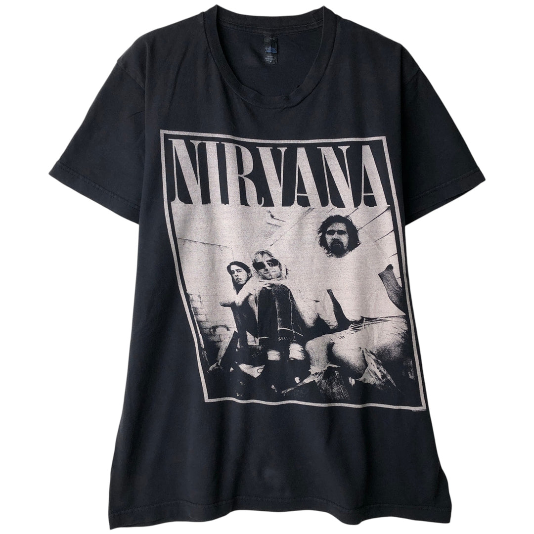 TULTEX NIRVANA Nirvana Band T-shirt, Men's M size cotton black type Vintage Second Hand
